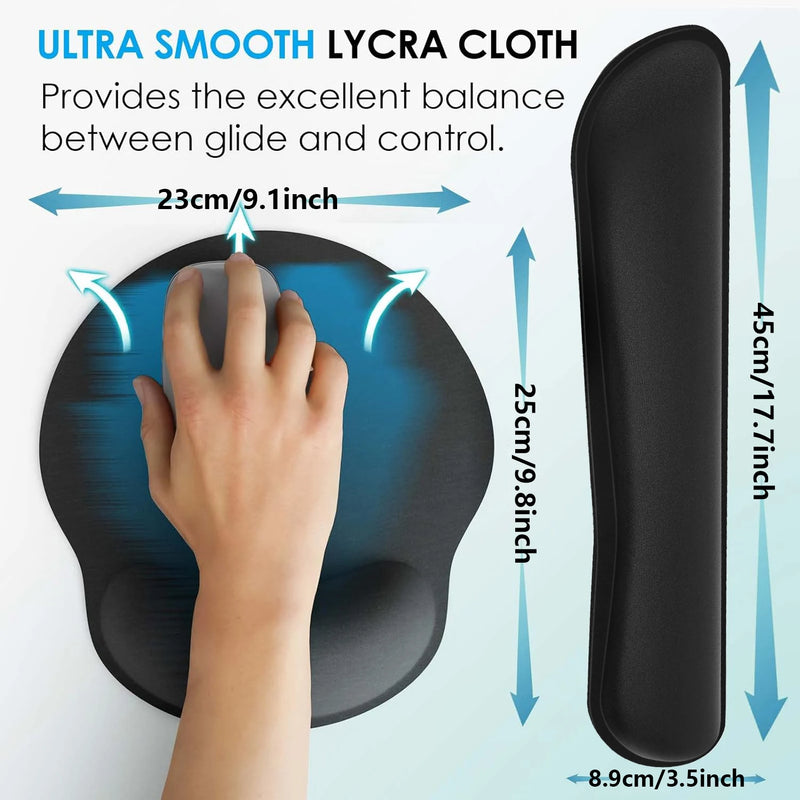 Ergonomic Keyboard And Mouse Pad Wrist Rest